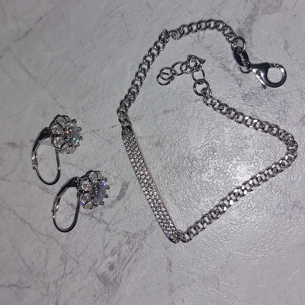Sterling Silver Earring & Bracelet set